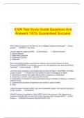   EXW Test Study Guide Questions And Answers 100% Guaranteed Success.