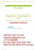 FAC2602 ASSESSMENT 5 SEM 2 OF 2024 EXPECTED QUESTIONS AND ANSWERS