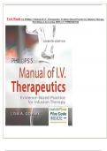 Test Bank for Phillips’s Manual of I.V. Therapeutics: Evidence-Based Practice for Infusion Therapy, 7th Edition, Lisa Gorski, ISBN-13: 9780803667044