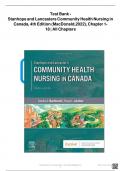 Test Bank - Stanhope and Lancasters Community Health Nursing in Canada, 4th Edition (MacDonald, 2022), Chapter 1-18 | All Chapters