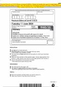 Pearson Edexcel Level 3 GCE History Advanced PAPER 3: Themes in breadth with aspects in depth Option 35.1: Britain: losing and gaining an empire, 1763–1914 Option 35.2: The British experience of warfare, c1790–1918 JUNE 2024 Combined Question Paper and Ma