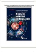 Test Bank for Advertising, Promotion, and other aspects of Integrated Marketing Communications, 10th Edition, J. Craig Andrews, Terence A. Shimp 2024|2025