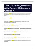 TED 105 Quiz Questions with Correct Rationales Graded A+