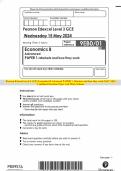 Pearson Edexcel Level 3 GCE Economics B Advanced PAPER 1: Markets and how they work MAY 2024 Combined Question Paper and Mark Scheme