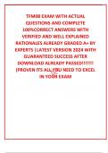 TFM08 EXAM WITH ACTUAL  QUESTIONS AND COMPLETE 100%CORRECT ANSWERS WITH VERIFIED AND WELL EXPLAINED RATIONALES ALREADY GRADED A+ BY EXPERTS |LATEST VERSION 2024 WITH GUARANTEED SUCCESS AFTER DOWNLOAD ALREADY PASSED!!!!!!! (PROVEN ITS ALL YOU NEED TO EXCEL