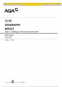 AQA GCSE GEOGRAPHY 8035/2 Paper 2 Challenges in the human environment JUNE 2024 Combined Question Paper and Mark Scheme