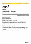 AQA GCSE ENGLISH LITERATURE Paper 2 Modern texts and poetry JUNE 2024 Combined Question Paper and Mark Scheme