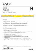 AQA GCSE PANJABI Higher Tier Paper 2 Speaking JUNE 2024 Combined Question Paper and Mark Scheme