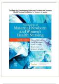 Test Bank for Foundations of Maternal-Newborn and Women’s Health Nursing, 8th Edition by Murray, A+ guide 2024|2025