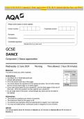 AQA GCSE DANCE Component 2 Dance appreciation JUNE 2024 Combined Question Paper and Mark Scheme