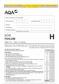 AQA GCSE PANJABI Higher Tier Paper 1 Listening JUNE 2024 Combined Question Paper and Mark Scheme