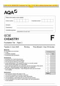 AQA GCSE CHEMISTRY Foundation Tier Paper 2 JUNE 2024 Combined Question Paper and Mark Scheme