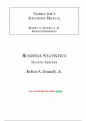 Solution Manual for Business Statistics 2nd Edition(Robert Donnelly Jr. , 2014) Chapters 1-18 | All Chapters.