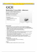 OCR A Level Further Mathematics A Y544/01 Discrete Mathematics JUNE 2024 Combined Question Paper and Mark Scheme