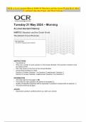 OCR A Level Ancient History H407/13 Macedon and the Greek World MAY 2024 Combined Question Paper and Mark Scheme