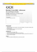 OCR AS Level Religious Studies H173/03 Developments in Christian thought JUNE 2024 Combined Question Paper and Mark Scheme