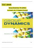 Test Bank for Group dynamics 7th Edition by Forsyth All 1-17 Chapters Covered ,Latest Edition, ISBN:9781337408851