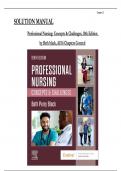 Solution Manual For Professional Nursing: Concepts & Challenges, 10th Edition by Beth black, All Chapters 1 to 16 complete Verified editon