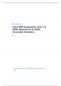 AKA MIP Evaluation Test 1 || With Questions & 100% Accurate Answers