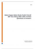 Alpha Kappa Alpha Study Guide Overall MIP Test 2024 || With 100% Verified Questions & Answers