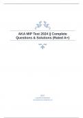 AKA MIP Test 2024 || Complete Questions & Solutions (Rated A+)