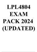 LPL4804 EXAM PACK 2024 (UPDATED)