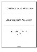 (PMHNP) D117 NURS 6810 - Advanced Health Assessment - Latest OA Exam 2024.