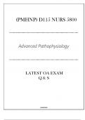 (PMHNP) D115 NURS 5800 - Advanced Pathophysiology - Latest OA Exam 2024