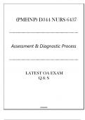 (PMHNP) D344 NURS 6437 - Assessment & Diagnostic Process - Latest OA Exam 2024.