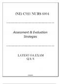 (NE) C921 NURS 6004 - Assessment & Evaluation Strategies - Latest OA Exam 2024