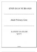 (FNP) D118 NURS 6820 - Adult Primary Care - Latest OA Exam 2024.