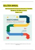 Solution Manual For Matching Supply with Demand: An Introduction to Operations Management, 5th Edition by Cachon and Terwiesch, All 1-19 Chapters Covered ,Latest Edition, ISBN:9781260716276