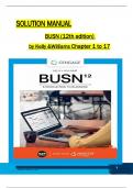 Solution Manual For BUSN: Introduction to Business 12th edition by Kelly & Williams All 1-17 Chapters Covered ,Latest Edition, ISBN:9780357122945