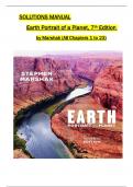 Solution Manual For Earth Portrait of a Planet, 7th Edition by Marshak All 1-23 Chapters Covered ,Latest Edition, ISBN:9780393882742