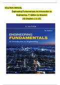 Solution Manual For Engineering Fundamentals: An Introduction to Engineering, 7th Edition by Moaveni All 1-20 Chapters Covered ,Latest Edition, ISBN:9780357684412