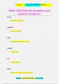 PNUR 128 EXAM #2 Questions and  Answers Grade A+