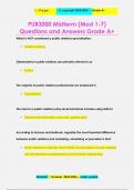 PUR3000 Midterm (Mod 1-7) Questions and Answers Grade A+