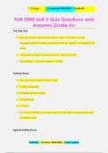 PUR 3000 Unit 3 Quiz Questions and  Answers Grade A+