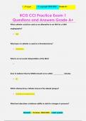 RCIS CCI Practice Exam 1 Questions and Answers Grade A+