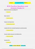 RCIS Practice Questions and  Answers Grade A+