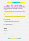 SBOLC SEC+ final exam V1 Questions and Answers Grade A+