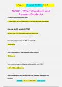 SBOLC - WIN-T Questions and  Answers Grade A+