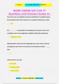 WORK CENTER SUP CVN 77 Questions and Answers Grade A+