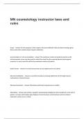 MN cosmetology instructor laws and rules Exam Questions and Answers