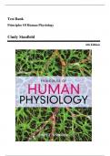 Test Bank for Principles of Human Physiology, 6th Edition (Stanfield, 2016) All Chapters Included | Latest Update 2024