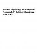 Human Physiology An Integrated Approach 8th Edition Silverthorn Test Bank.