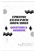 CPR3701 EXAM PACK 2024/2025 (QUESTION & ANSWERS)