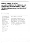 PNR 309 Midterm |2024-2025 newest|COMPREHENSIVE QUESTIONS AND VERIFIED ANSWERS |FREQUENTLY MOST TESTED| (100% accurate solutions)|ALREADY GRADED A+