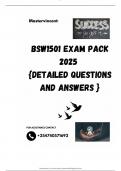 BSW1501 EXAM PACK 2025  {DETAILED QUESTIONS AND ANSWERS }