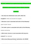 NR546 / NR 546 Midterm Exam (2024 / 2025): Advanced Pharmacology Psychopharmacology for the Psychiatric-Mental Health Nurse Practitioner, Expected Questions with Verified Answers- Chamberlain